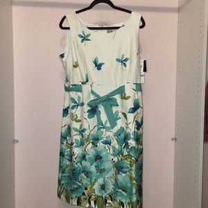 Brand New Sundress White and Turquoise Size 16